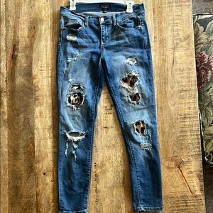 Judy Blue Skinny Blue Distressed Jeans
